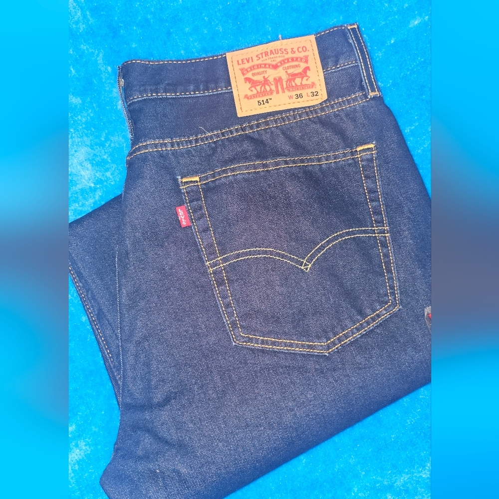 Levi's Men's Deep Blue Straight Jeans